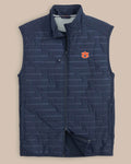 The front view of the Southern Tide Auburn Tigers Abercorn Vest by Southern Tide - True Navy