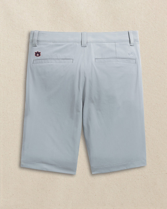 The back view of the Southern Tide Auburn Tigers brrr°®-die 8" Performance Short by Southern Tide - Steel Grey