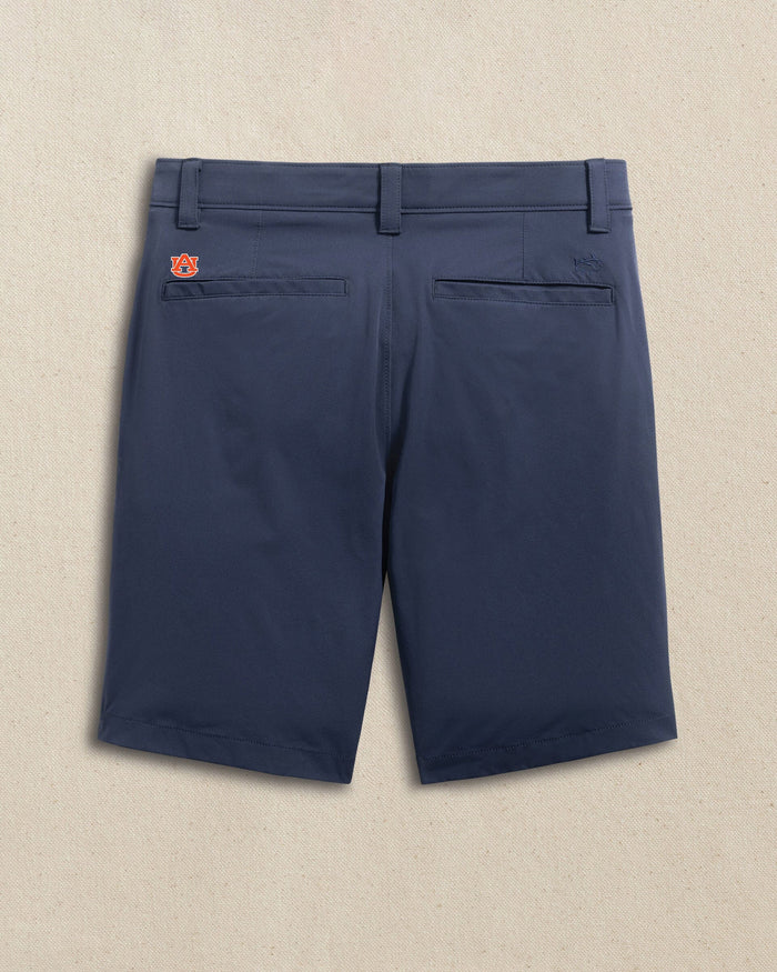 The back view of the Southern Tide Auburn Tigers brrr°®-die 8" Performance Short by Southern Tide - True Navy