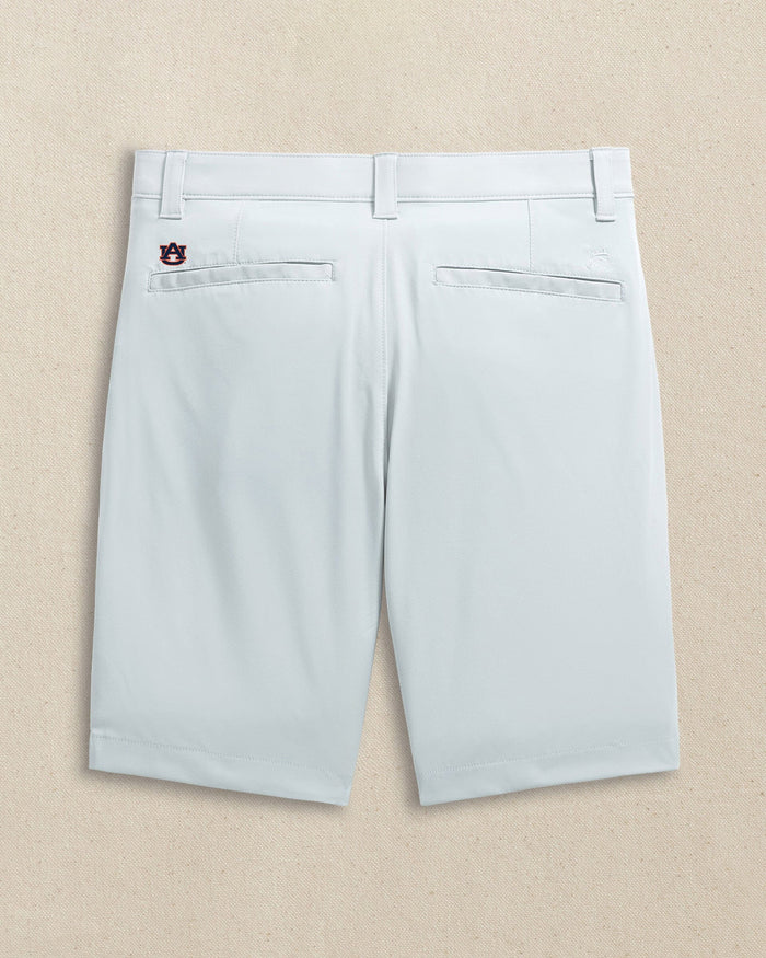 The back view of the Southern Tide Auburn Tigers brrr°®-die 8" Performance Short by Southern Tide - Seagull Grey