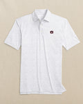 The front view of the Southern Tide Auburn Tigers Driver Gameplay Polo by Southern Tide - Classic White