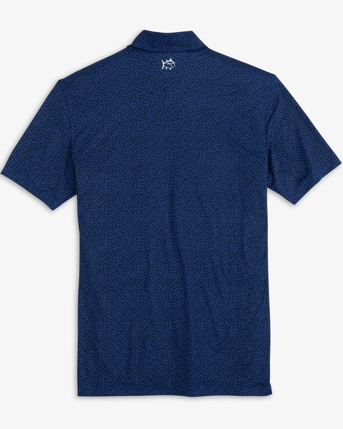 The back view of the Auburn Tigers Driver Gameplay Polo by Southern Tide - Navy