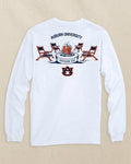The back view of the Southern Tide Auburn Tigers Gameday Bonfire Long Sleeve T-Shirt by Southern Tide - Classic White