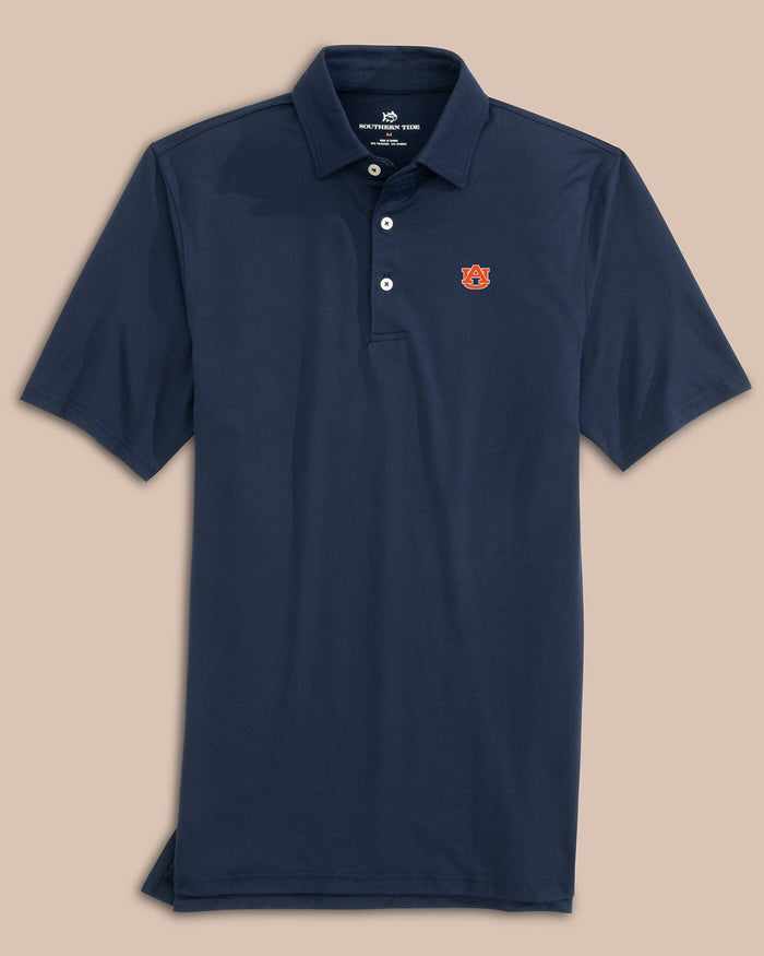 The front view of the Auburn Tigers Ryder Polo Shirt by Southern Tide - True Navy