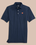 The front view of the Auburn Tigers Ryder Polo Shirt by Southern Tide - True Navy