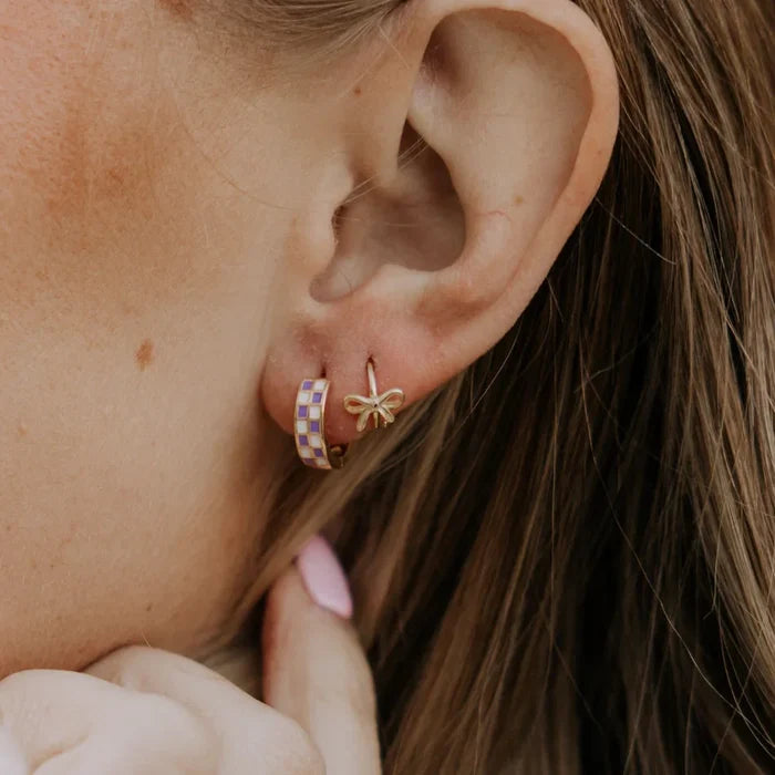 Ava Bow Hoop Earrings