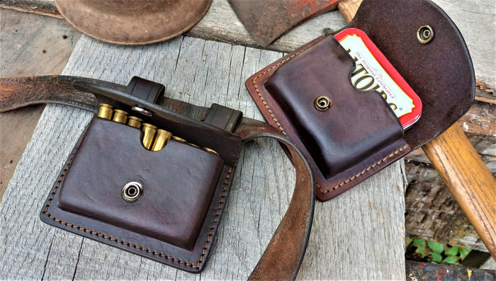 ***Available To Purchase Now*** Leather Belt Pouch ...Ammo / Survival Tin