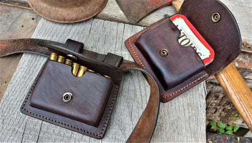 ***Available To Purchase Now*** Leather Belt Pouch ...Ammo / Survival Tin