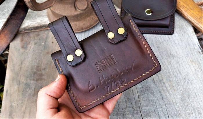 ***Available To Purchase Now*** Leather Belt Pouch ...Ammo / Survival Tin