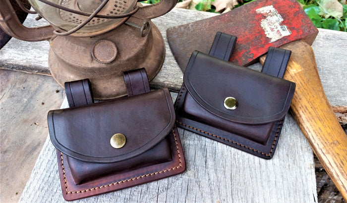 ***Available To Purchase Now*** Leather Belt Pouch ...Ammo / Survival Tin