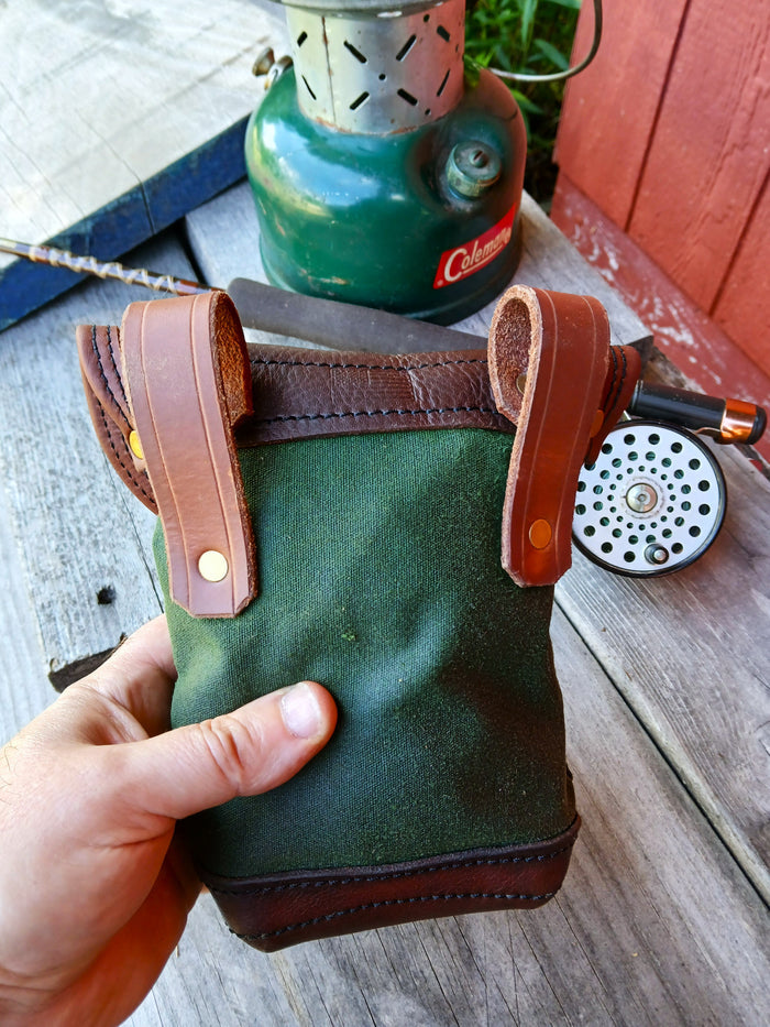 ****Available To Purchase Now**** Woods Roamer Bag, Waxed Canvas And Leather