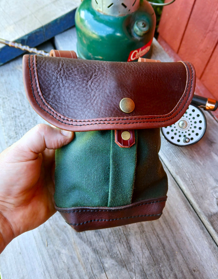 ****Available To Purchase Now**** Woods Roamer Bag, Waxed Canvas And Leather