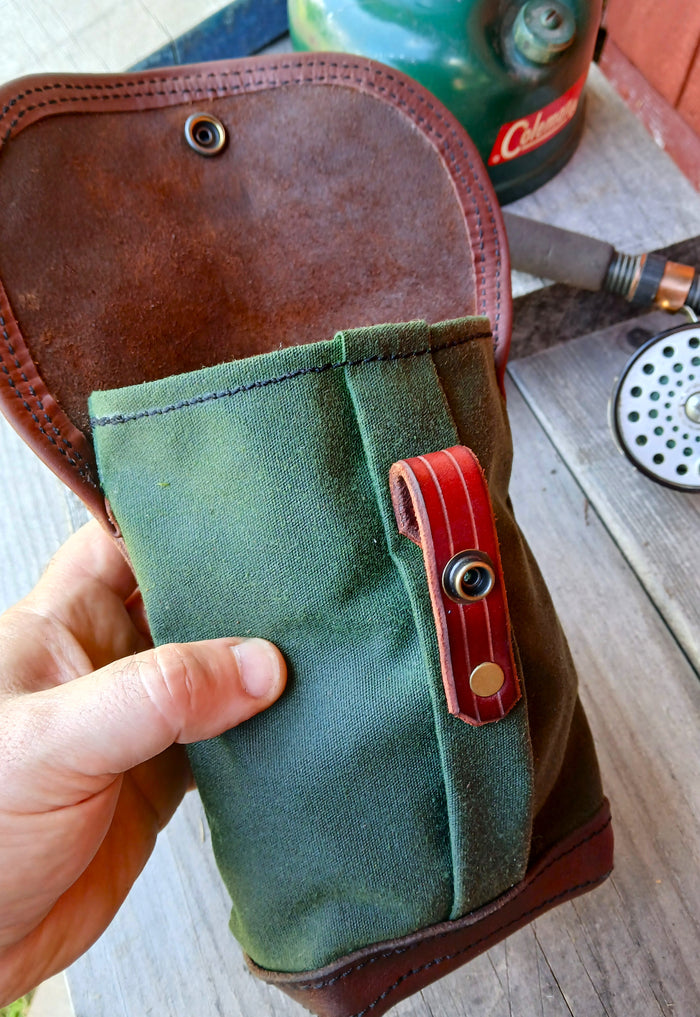 ****Available To Purchase Now**** Woods Roamer Bag, Waxed Canvas And Leather