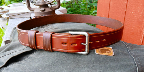 *****Available To Purchase Now****PLAIN FACE**** Full Grain Leather Belts Made In Vermont