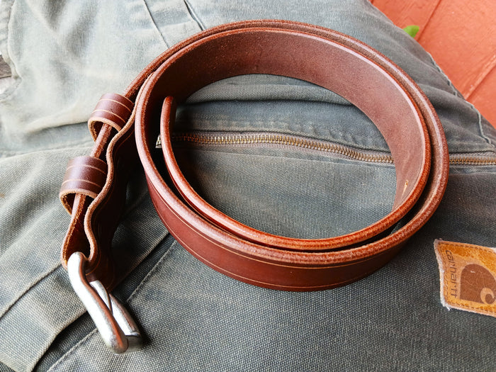 *****Available To Purchase Now****PLAIN FACE**** Full Grain Leather Belts Made In Vermont