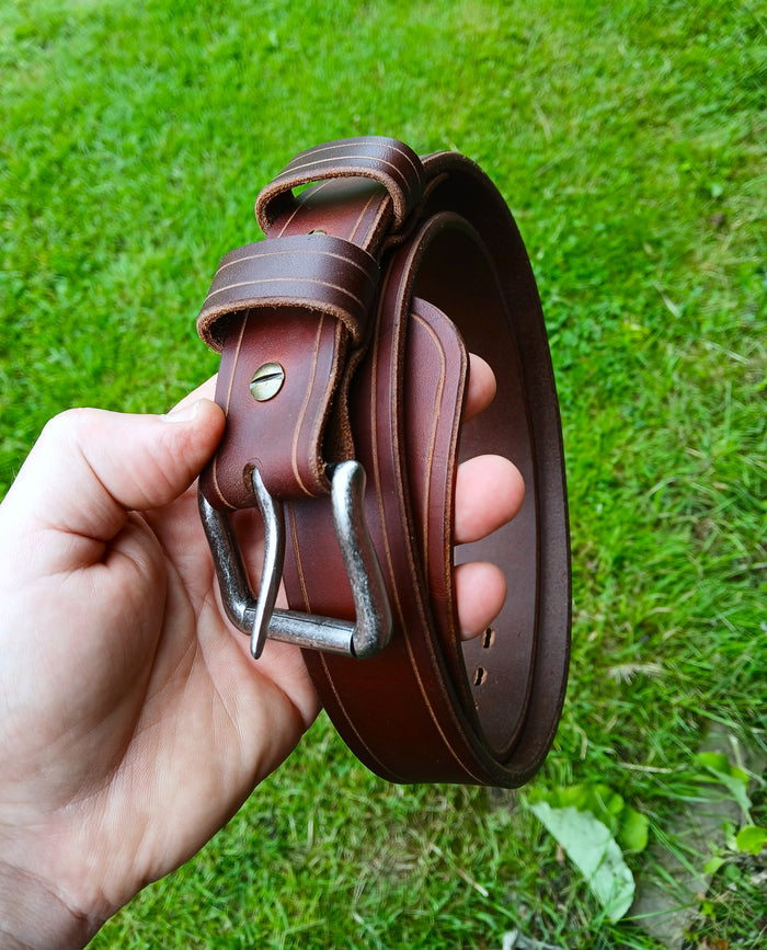 *****Available To Purchase Now****PLAIN FACE**** Full Grain Leather Belts Made In Vermont