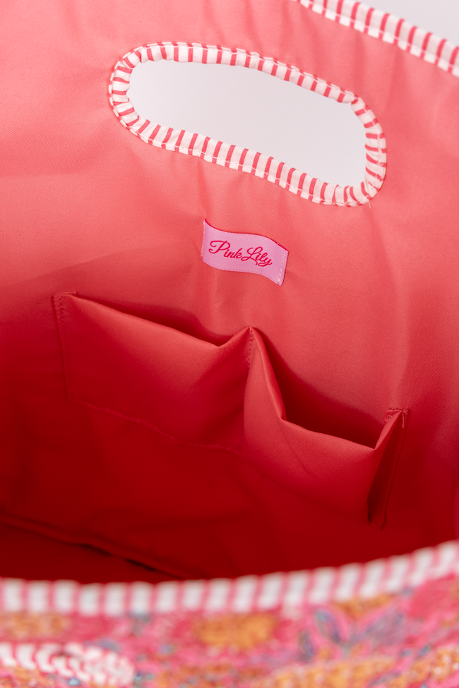 Avery Pink Floral Quilted Tote FINAL SALE