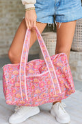 Avery Pink Floral Quilted Weekender FINAL SALE