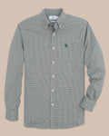 The front view of the Southern Tide Baylor Gingham Button Down Shirt by Southern Tide - Black