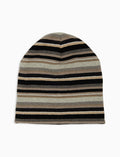 Berretto reversibile unisex pile nero righe multicolor - Gallo 1927 - Official Online Shop
