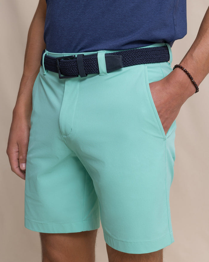 The detail view of the Southern Tide Birdie 8" Coastal Breeze® Performance Short by Southern Tide - Gulf Shores