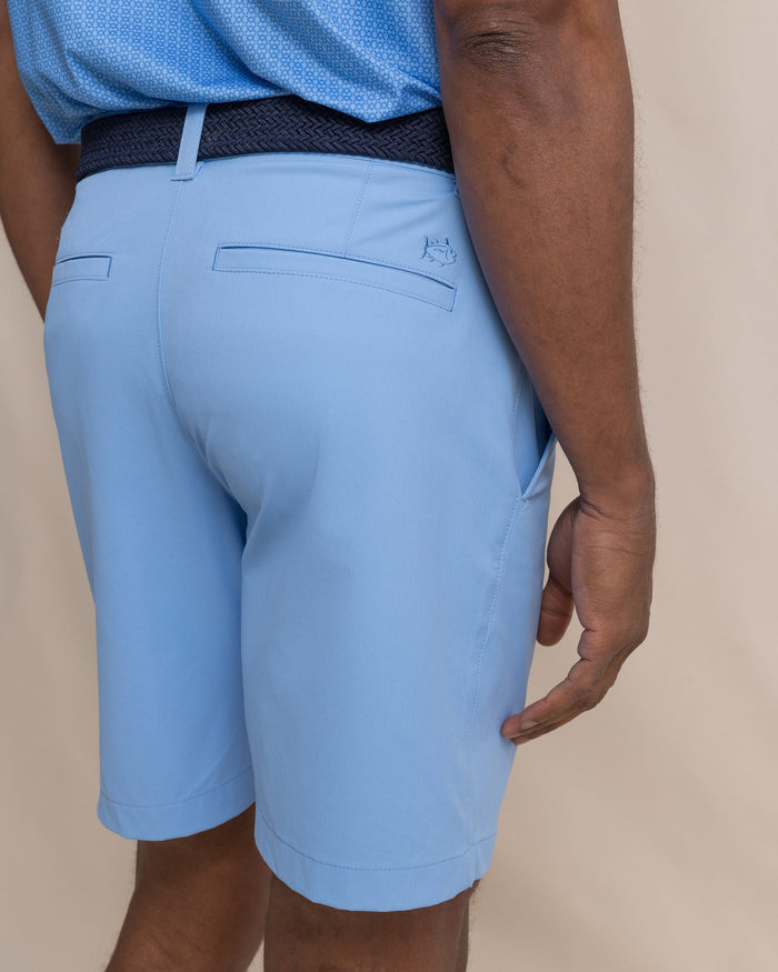 The detail view of the Southern Tide Birdie 8" Coastal Breeze® Performance Short by Southern Tide - Ocean Channel