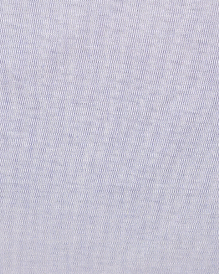 The detail pattern view of the High Cotton Blue Chambray Pocket Square at Southern Tide - Blue