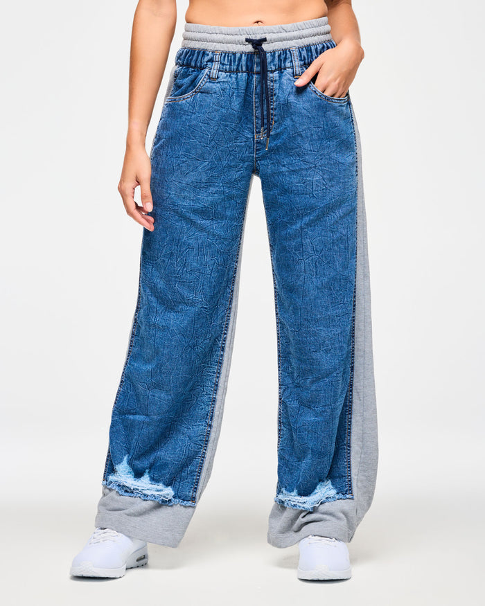 Denim # Blue Jean Denim Sweatpants
