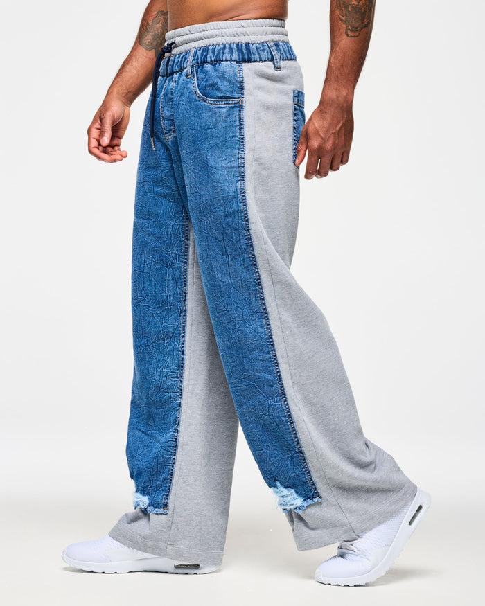 Denim # Blue Jean Denim Sweatpants