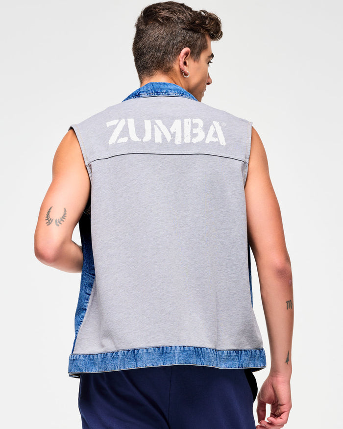 Denim # Blue Jean Long Denim Vest