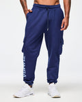 Denim # Blue Jean Men's Knit Denim Cargo Pants