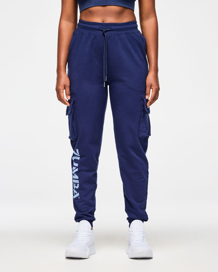 Denim # Blue Jean Men's Knit Denim Cargo Pants