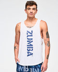 Wear It Out White # Blue Jean Men's Open Neck Tank