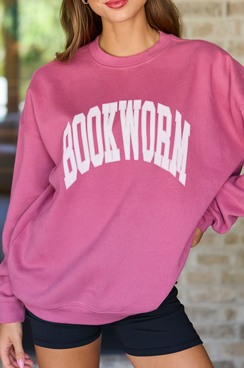 Bookworm Rose Graphic Sweatshirt