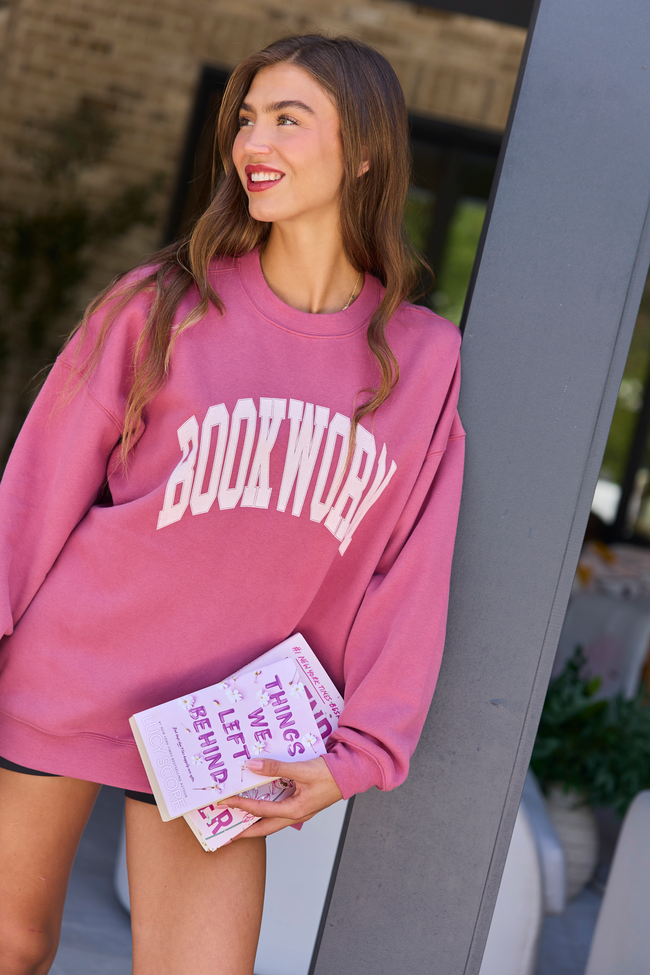 Bookworm Rose Graphic Sweatshirt