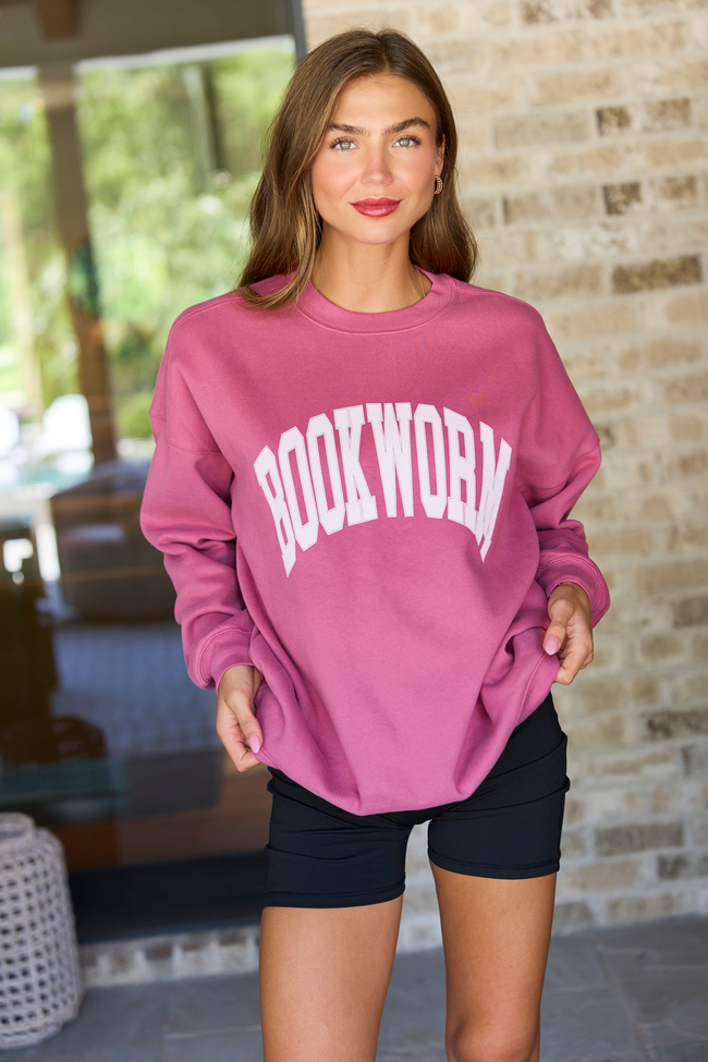 Bookworm Rose Graphic Sweatshirt