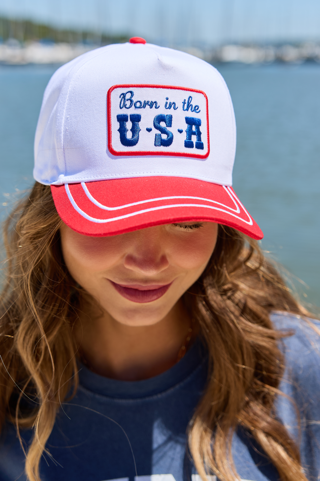 Born In The USA Red Trucker Hat