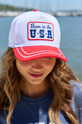 Born In The USA Red Trucker Hat