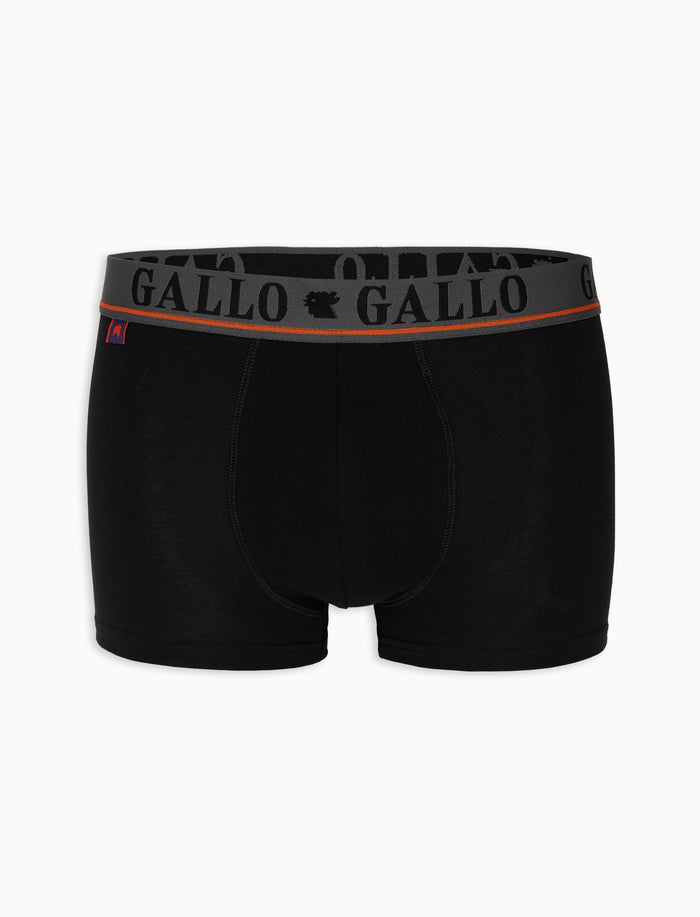 Boxer basico intimo cotone nero tinta unita - Gallo 1927 - Official Online Shop