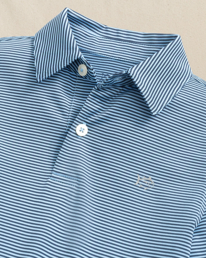 Boys Driver Meadowbrook Stripe Performance Polo