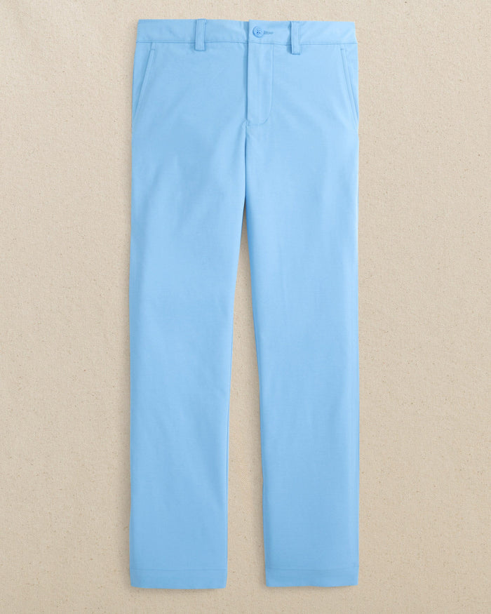 The front view of the Boys Leadhead Performance Pant by Southern Tide - Ocean Channel