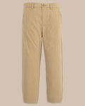 The front view of the Youth Leadhead Performance Pant by Southern Tide - Sandstone Khaki