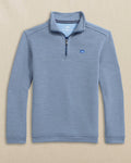 The front view of the Southern Tide Boys Sandy Cove Quarter Zip by Southern Tide - Nautical Blue