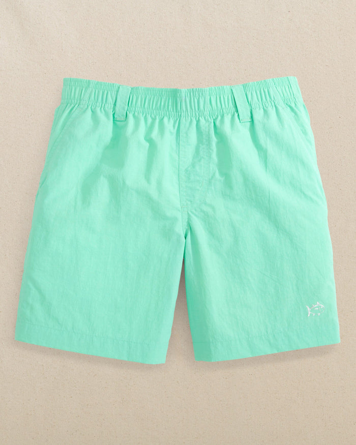 The front view of the Southern Tide Boys Shoreline Active Short by Southern Tide - Gulf Shores