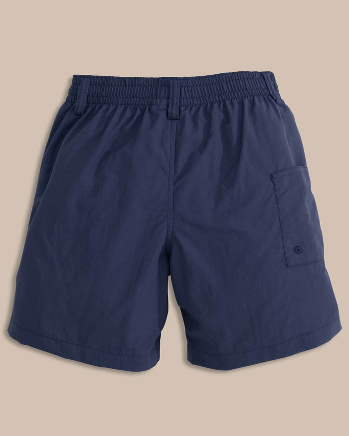 The back view of the Southern Tide Boys Shoreline Active Short by Southern Tide - True Navy