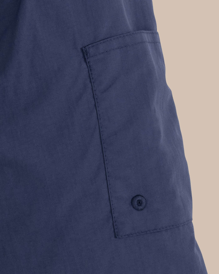 The detail view of the Southern Tide Boys Shoreline Active Short by Southern Tide - True Navy