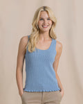 The front view of the Southern Tide Bridgette Pointelle Sweater Tank by Southern Tide - Ocean Channel
