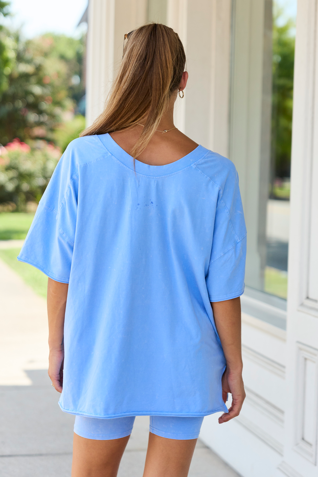 Britton Blue Oversized Tee