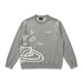 Broken Planet jacquard embroidered logo knitwear American street couples crewneck sweater
