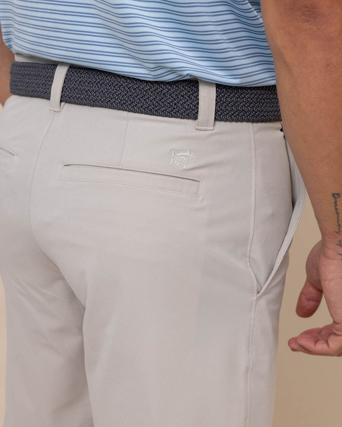 The detail view of the Southern Tide brrr die 10 Short by Southern Tide - Stone